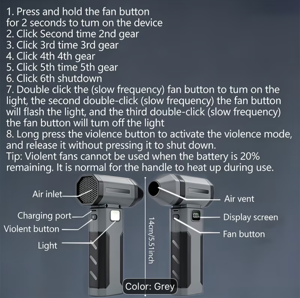 Hand Held Turbo Fan