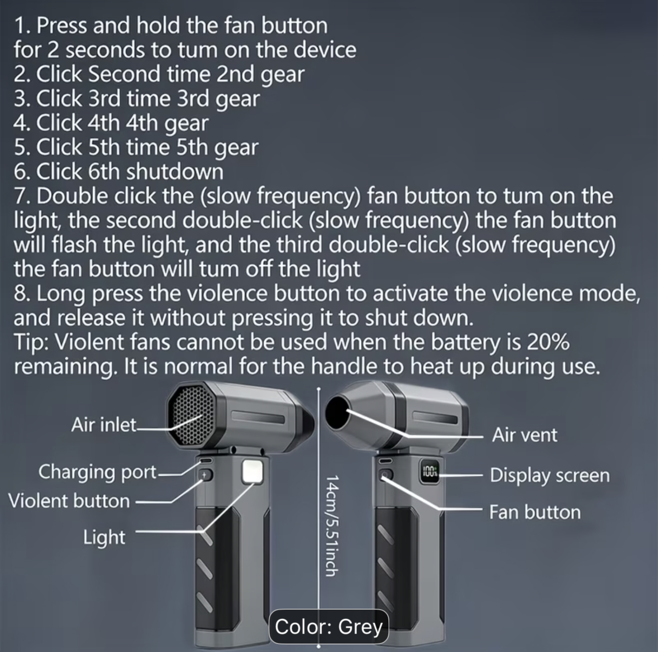 Hand Held Turbo Fan